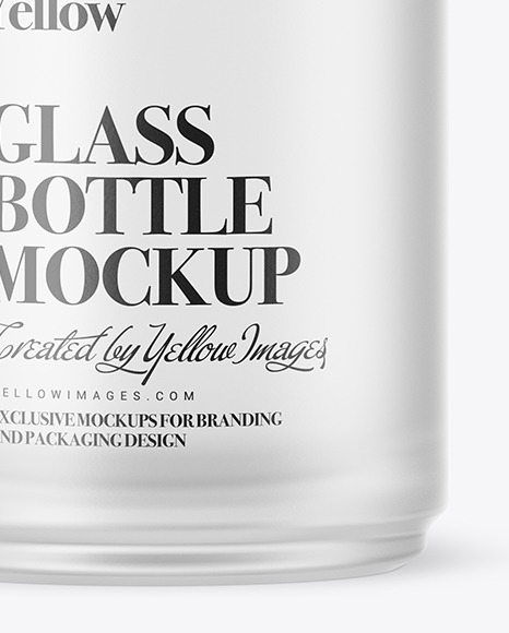 Frosted Glass Bottle Mockup