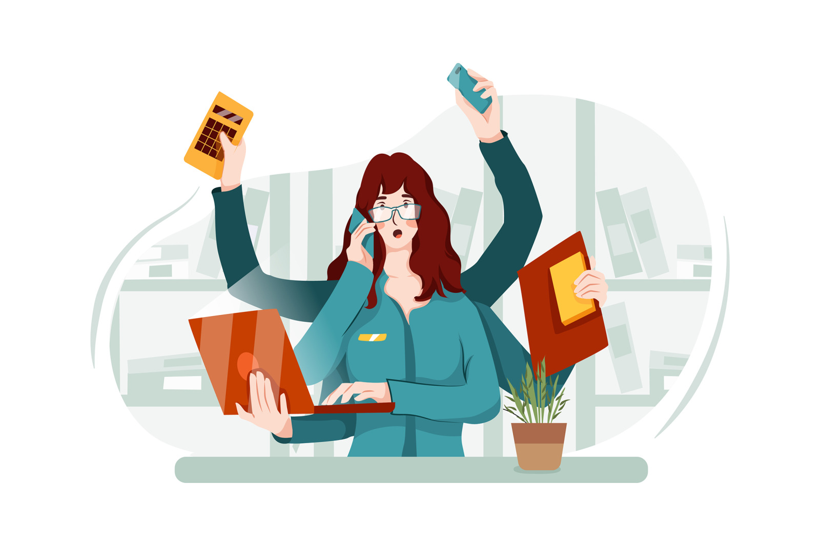 M210_Busy Women Scenes M210_Busy Women Scenes