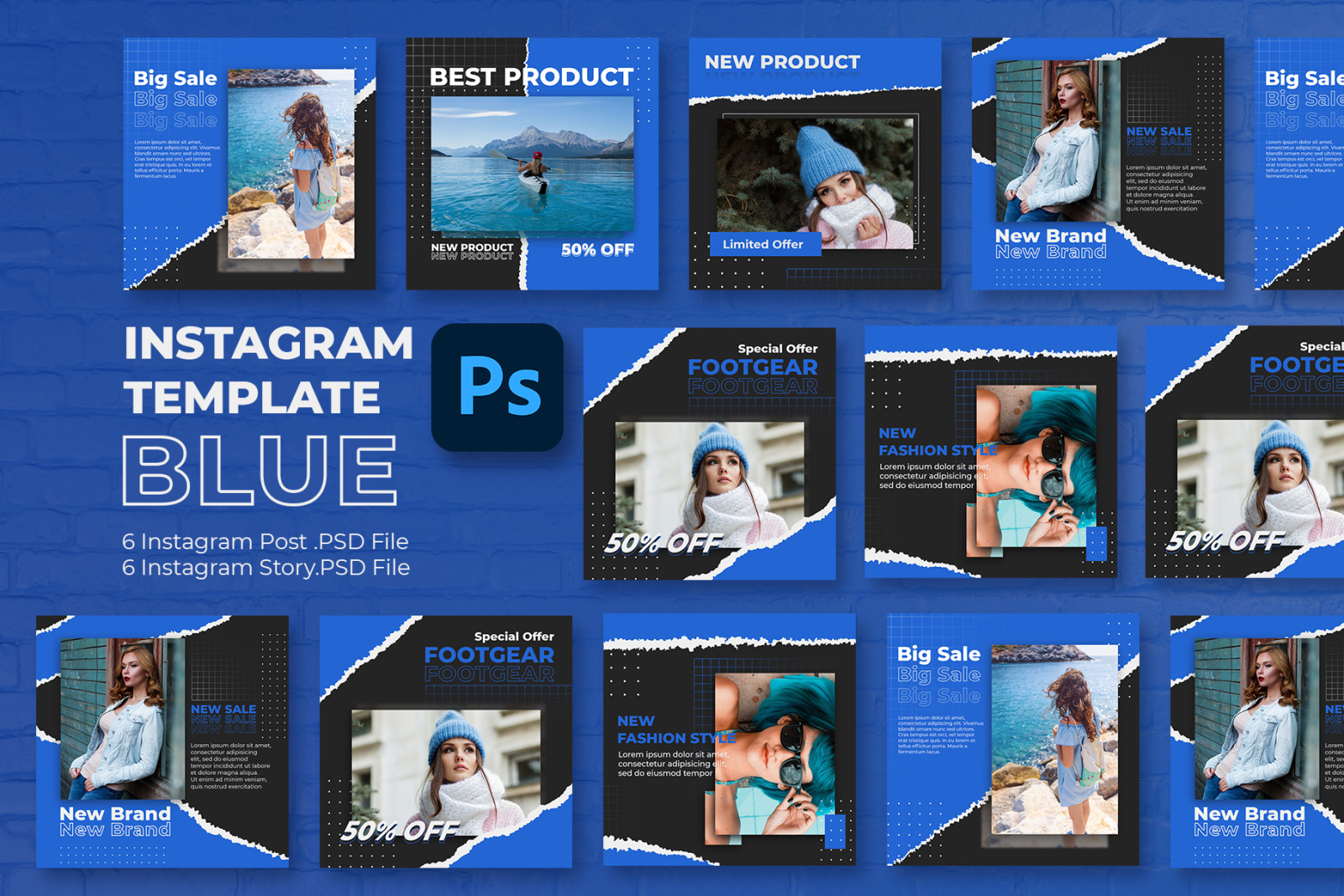 Blue - Instagram Template