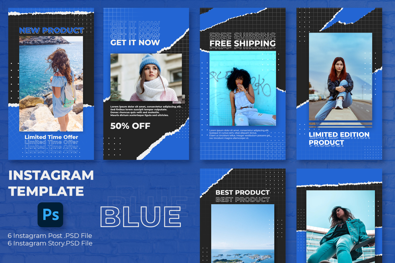 Blue - Instagram Template