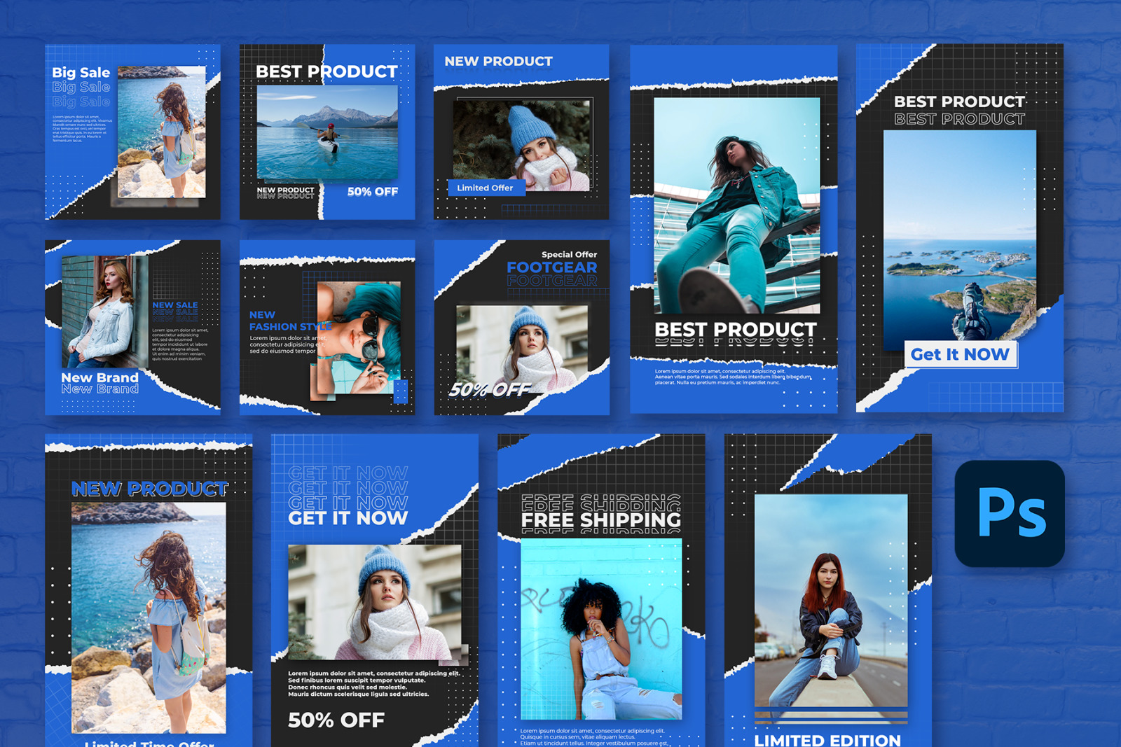 Blue - Instagram Template