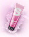 Glossy Cosmetic Tube with Splash Mockup