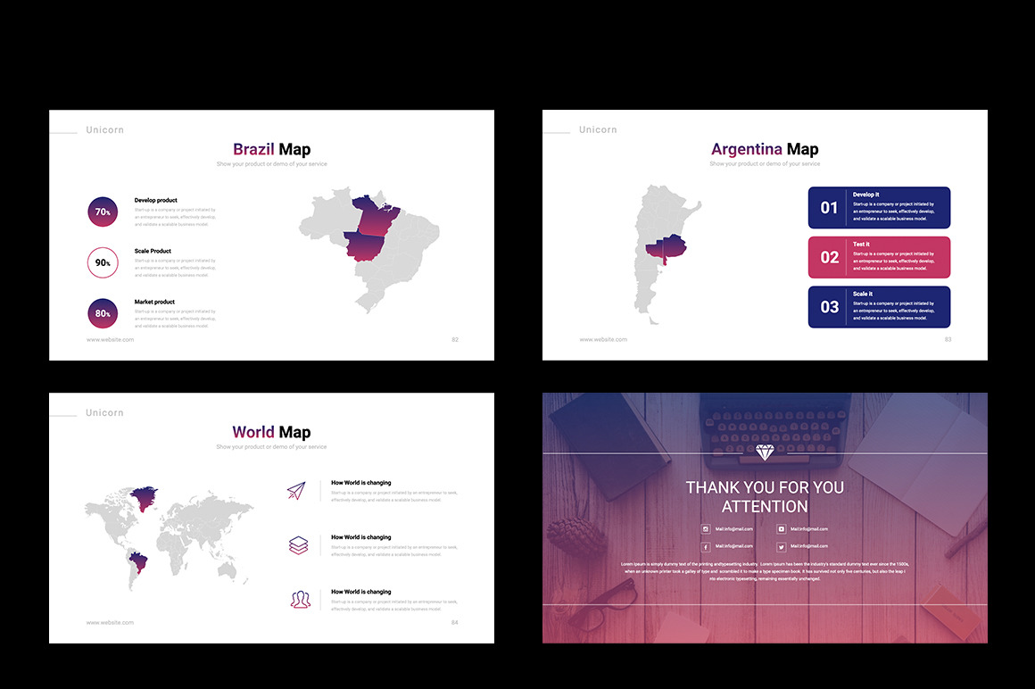 UNICORN Startup Pitch Deck Googleslide Template