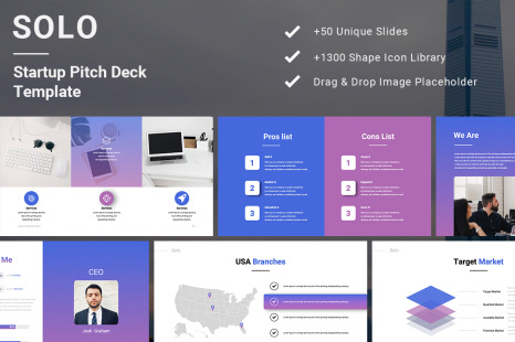 SOLO Startup Pitch Deck Googleslide Template - Investor