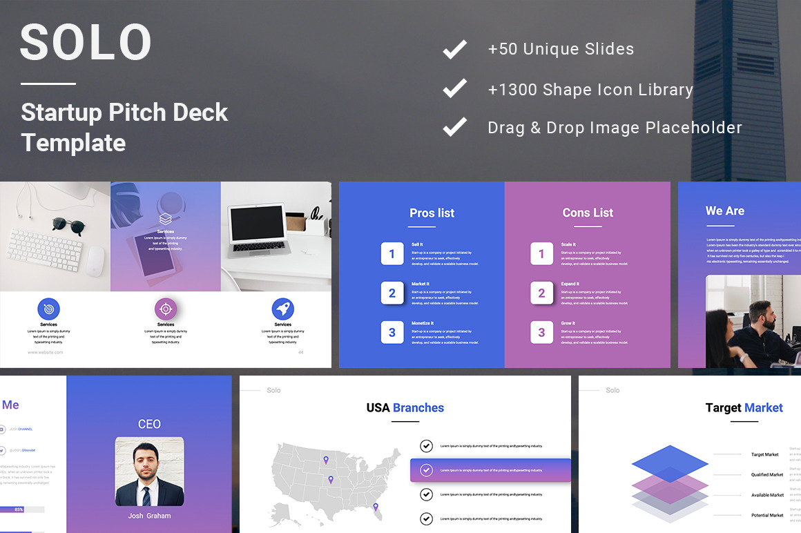 SOLO Startup Pitch Deck Googleslide Template