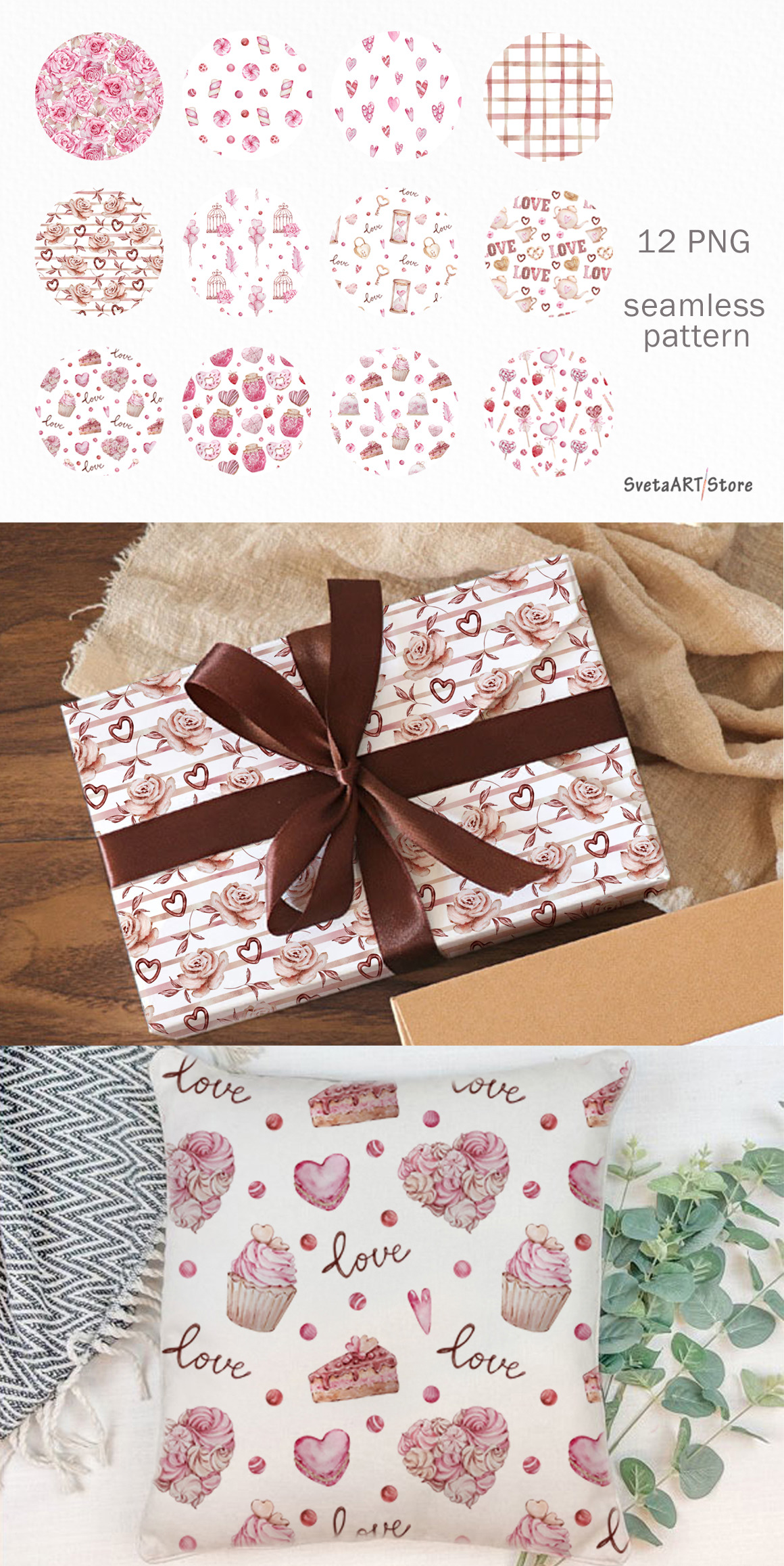 Valentine's day Watercolor Clipart Valentine's day Watercolor Clipart