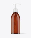 Amber Liquid Soap Bottle Mockup