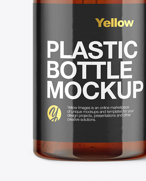 Amber Liquid Soap Bottle Mockup