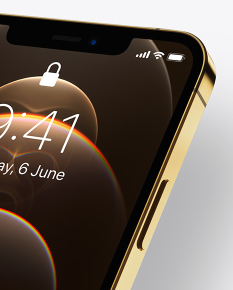 Apple iPhone 12 Pro Max Gold Mockup