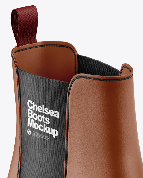 Matte Leather Chelsea Boot Mockup