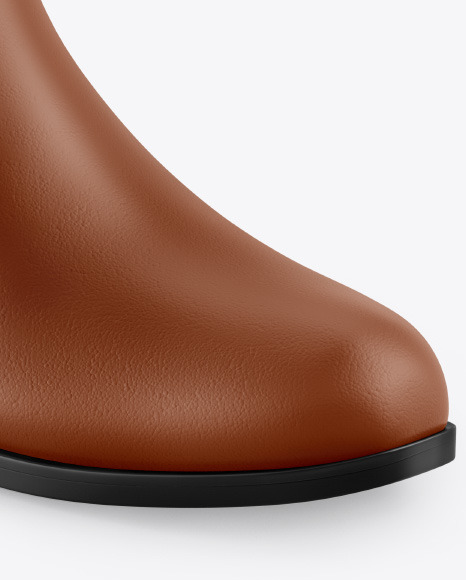 Matte Leather Chelsea Boot Mockup