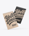 Two Kraft Paper Notebooks Mockup