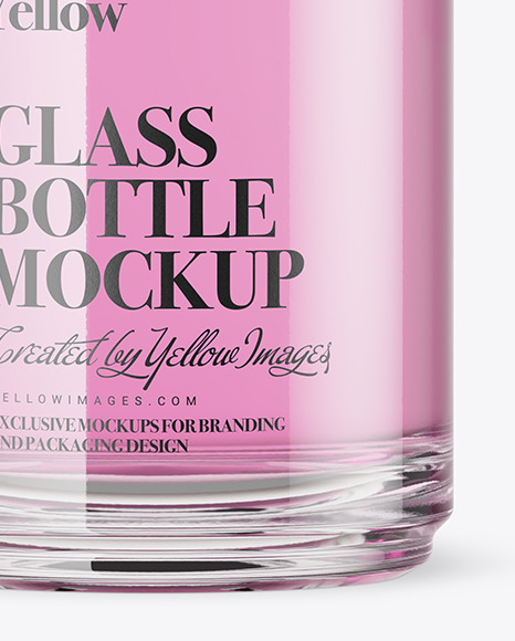 Clear Glass Bottle Mockup