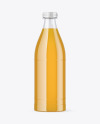 Clear Apple Juice Bottle Mockup