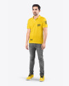 Man in T-Shirt and Jeans Mockup