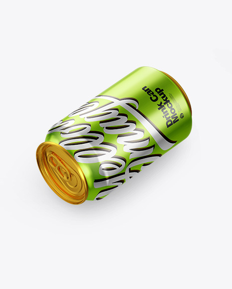 Metallic Drink Can Mockup