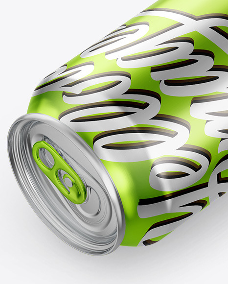 Metallic Drink Can Mockup