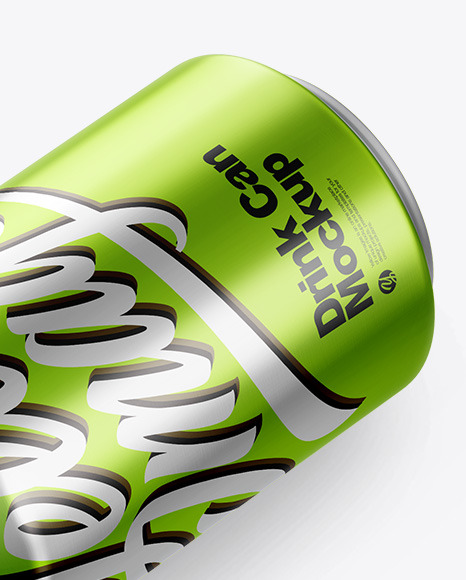 Metallic Drink Can Mockup