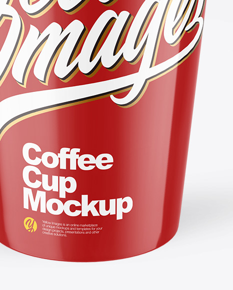 Glossy Coffee Cup Mockup