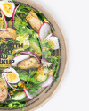 Paper Bowl With Dietary Salad Mockup