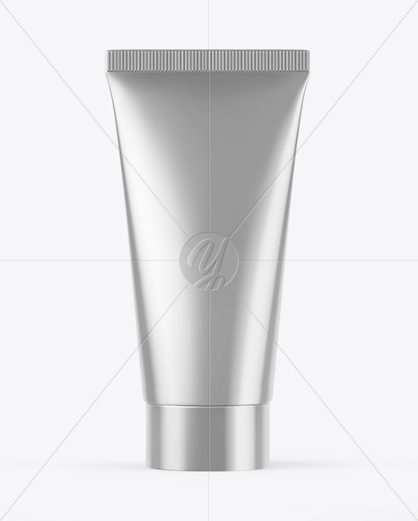 Glossy Metallic Cosmetic Tube Mockup