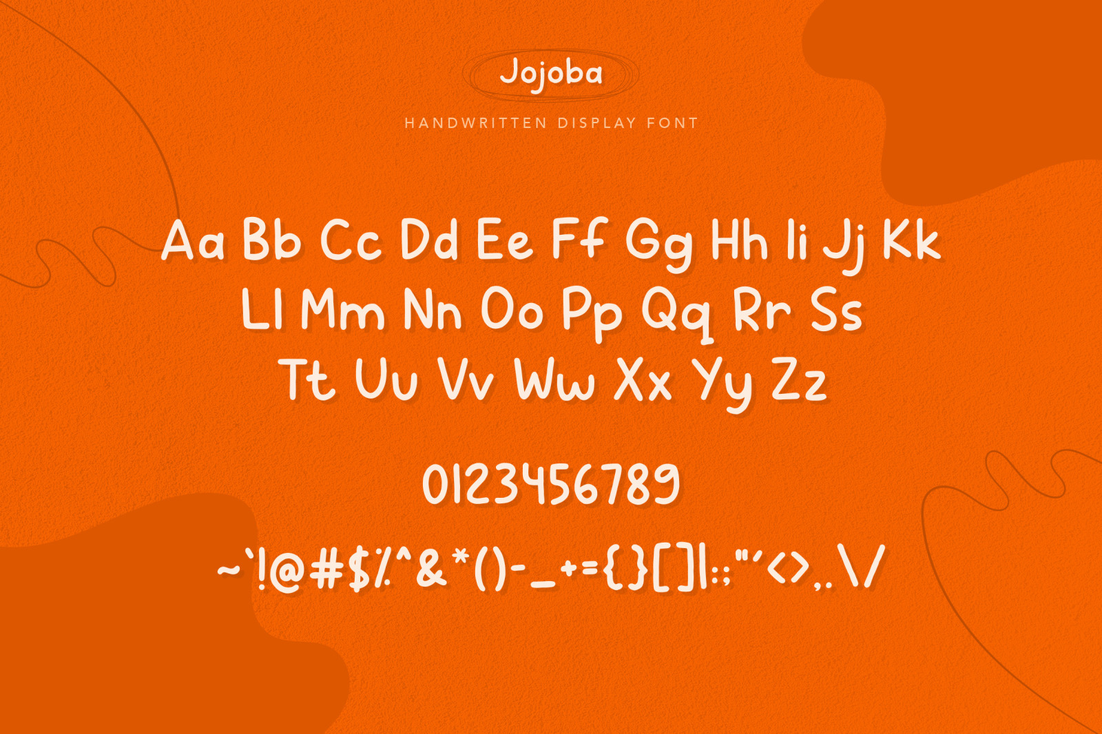 Jojoba - Handwritten Display Font Jojoba - Handwritten Display Font