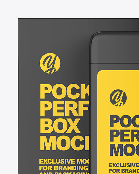 Pocket Perfume With Box Mockup