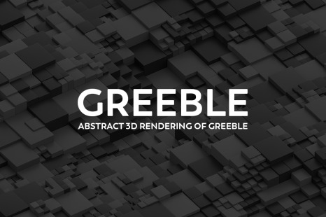 Abstract 3D Rendering Of Greeble - Squared