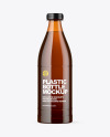 Amber Plastic Bottle Mockup