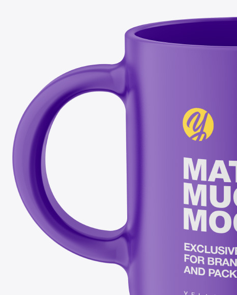 Two Matte Mugs Mockup