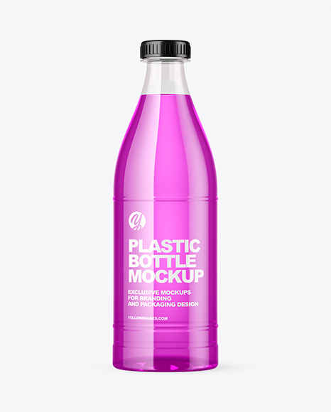 Clear Plastic Bottle Mockup