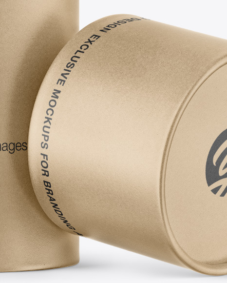 Kraft Paper Tube Mockup