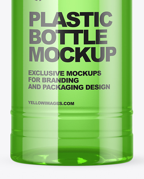 Colored Plastic Bottle Mockup