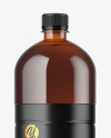 1.5L Amber Plastic Bottle Mockup