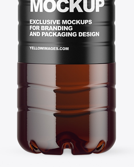 1.5L Amber Plastic Bottle Mockup