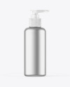 Matte Metallic Sanitizer Bottle w/ Closed Pump Mockup