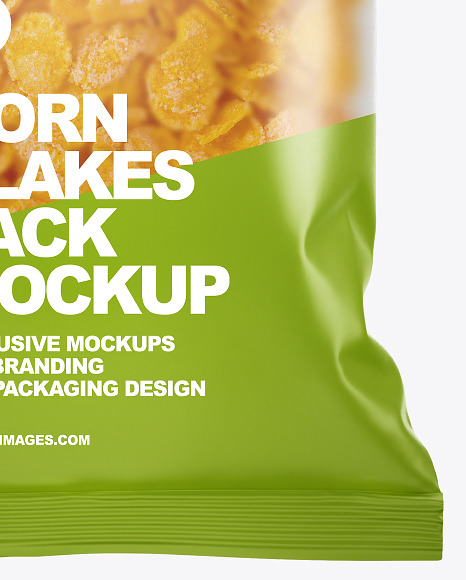 Matte Corn Flakes Pack Mockup