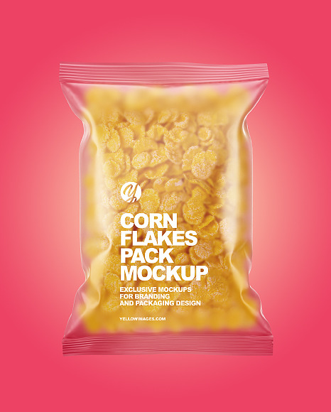 Matte Corn Flakes Pack Mockup