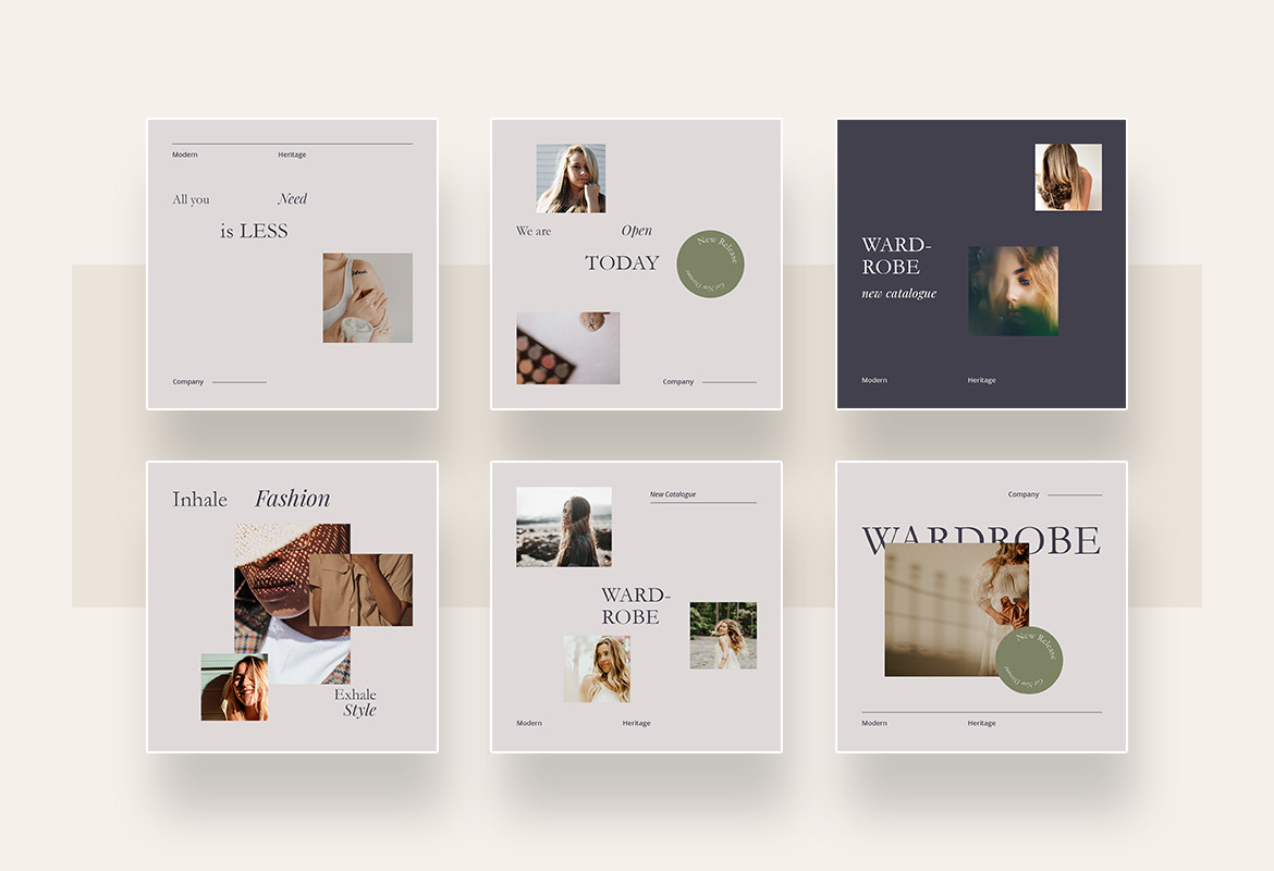 Minimalist Beauty Wardrobe Instagram Template