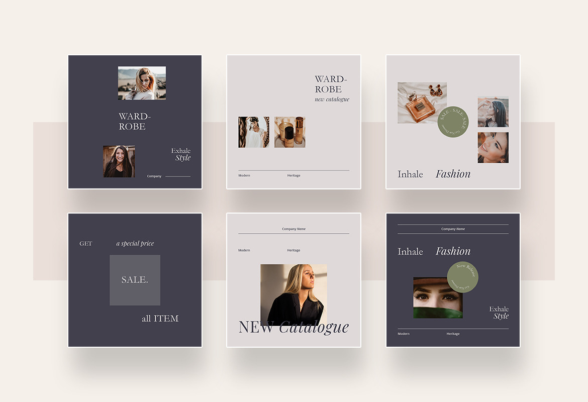 Minimalist Beauty Wardrobe Instagram Template