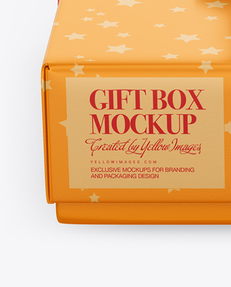 Matte Gift Box Mockup