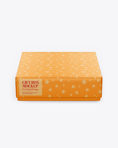 Matte Gift Box Mockup