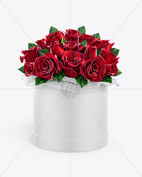 Round Flower Box Mockup