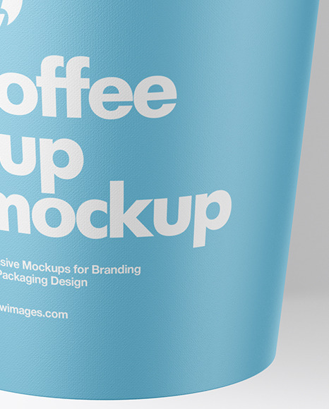 Paper Coffee Cup w/ Spilled Latte Mockup