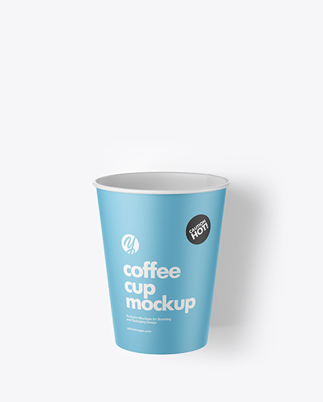 Paper Coffee Cup w/ Spilled Latte Mockup