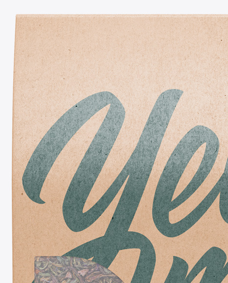 Kraft Paper Bag with a Window Mockup