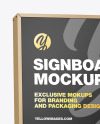 Metallic Signboard Mockup