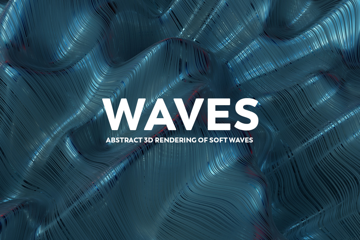 Abstract 3d Rendering of Soft Waves