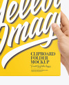 Clipboard Folder in Hands Mockup