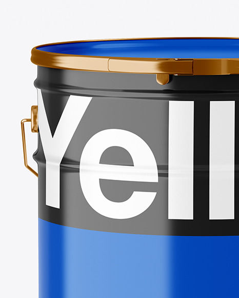 Glossy Paint Bucket Mockup